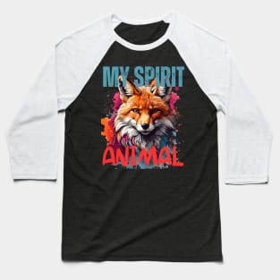 Fox Spirit Animal Baseball T-Shirt